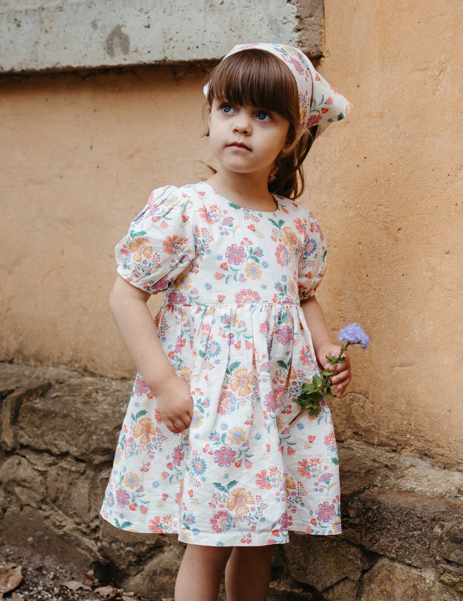 Floral Linen Blend Dress Floral Linen Blend Dress