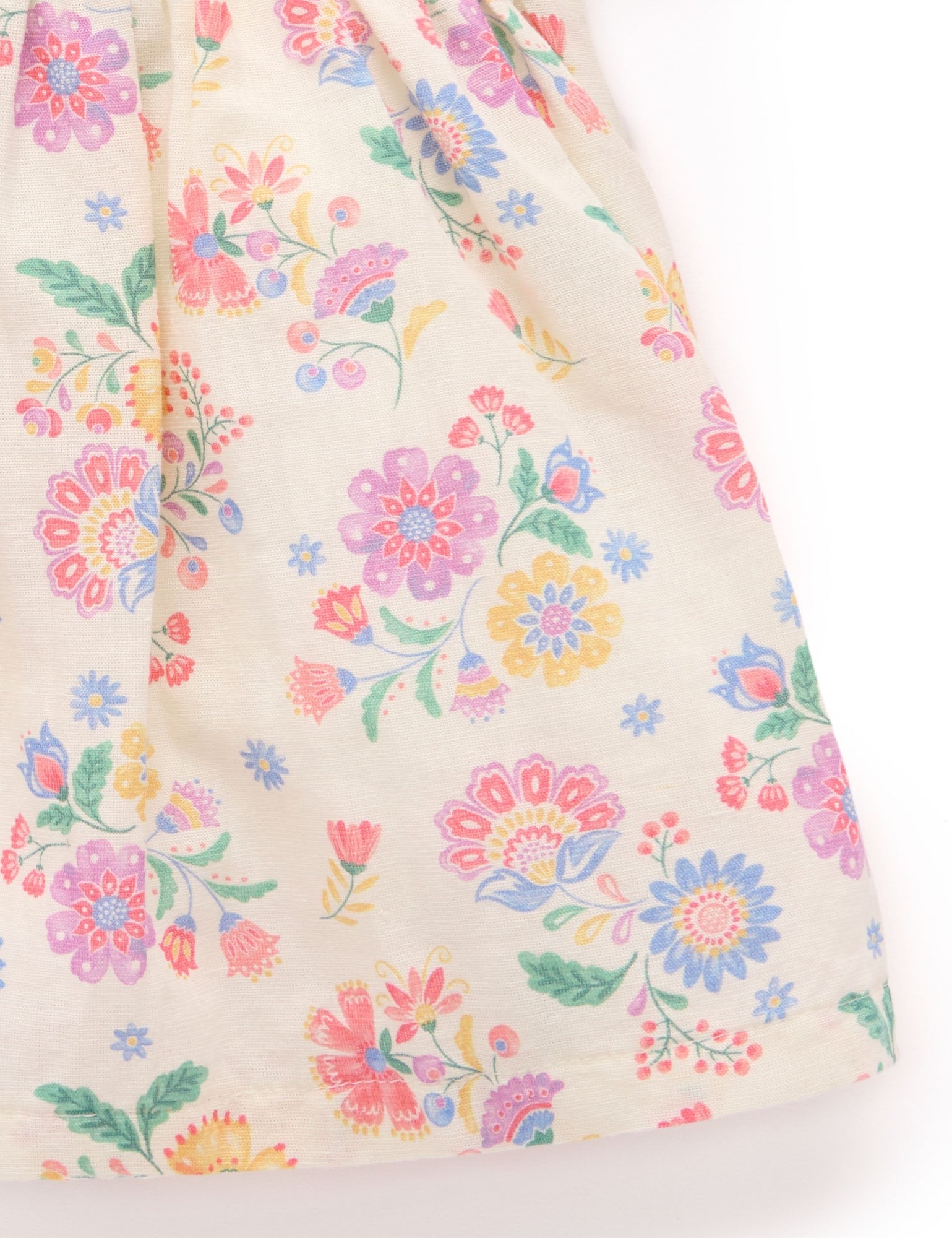 Floral Linen Blend Dress Floral Linen Blend Dress
