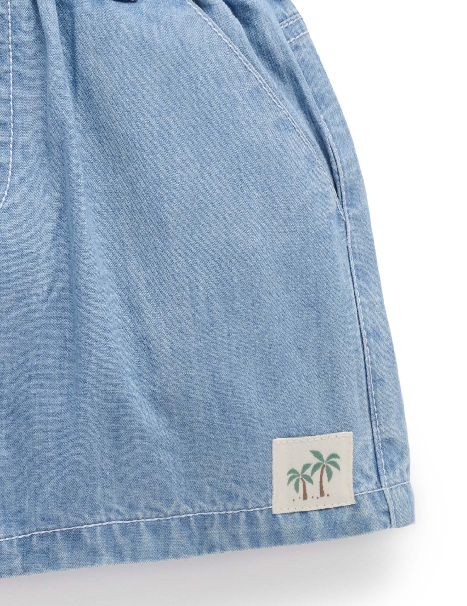 Pull On Denim Shorts