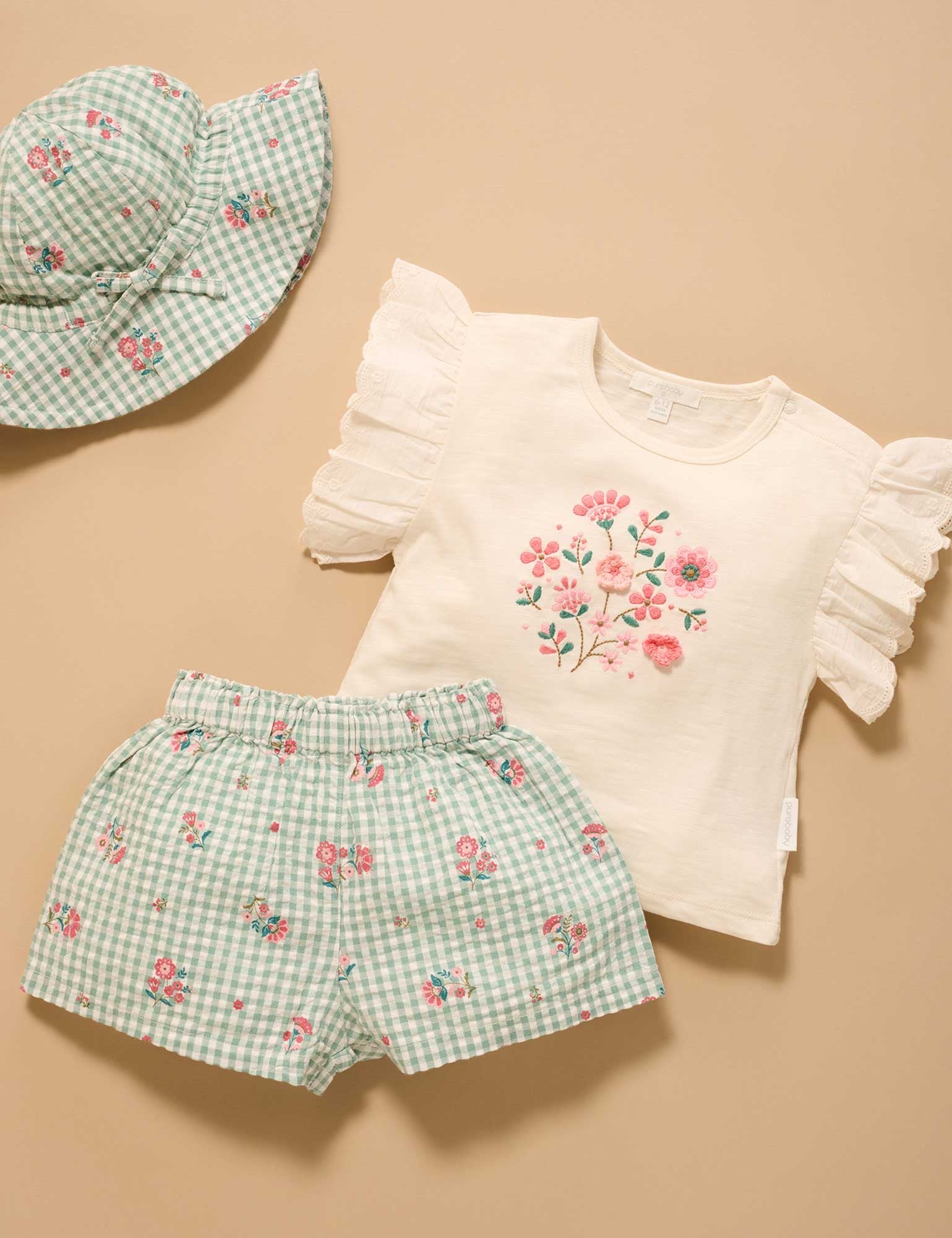 Frida Gingham Floral Set
