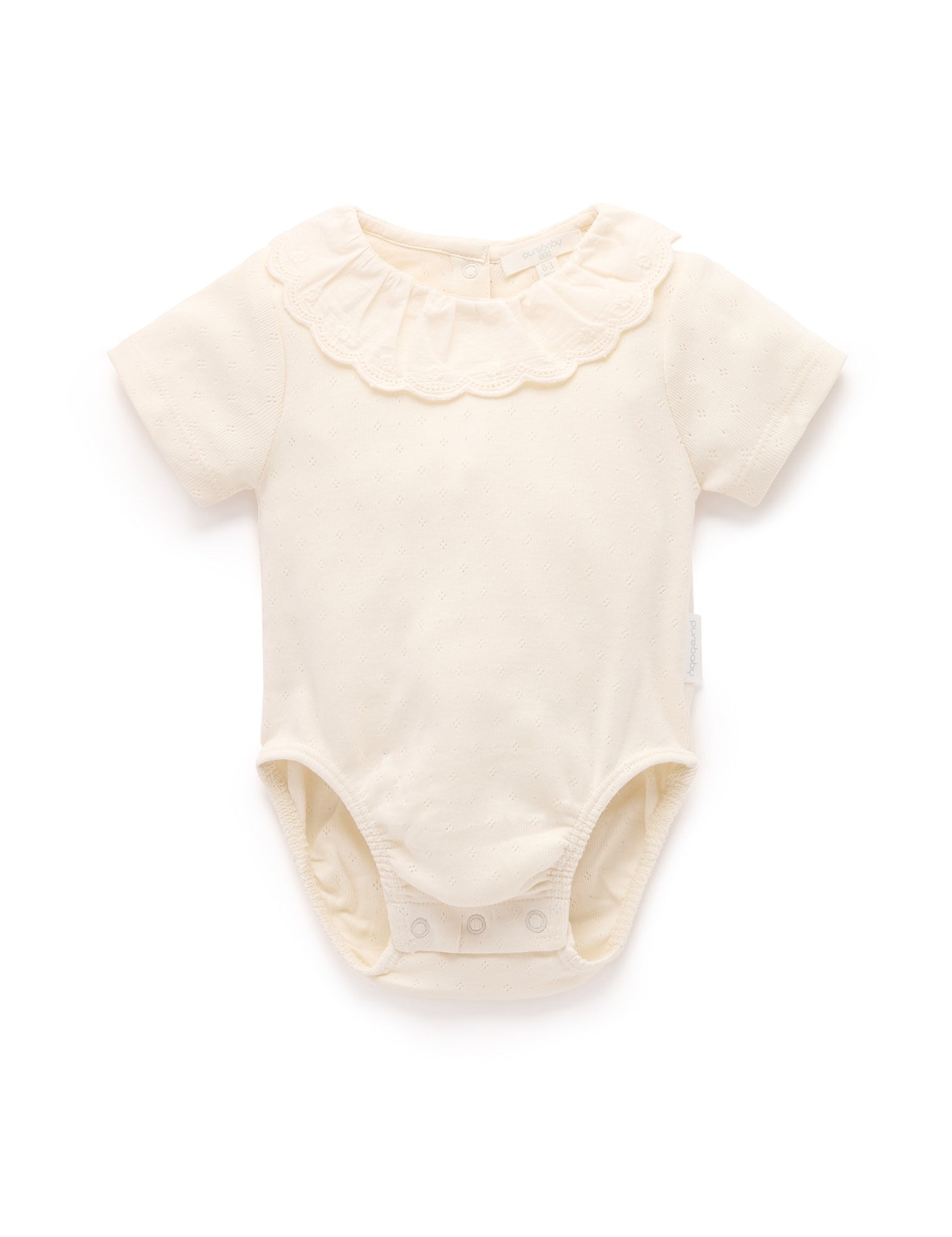 Pointelle Ruffle Bodysuit