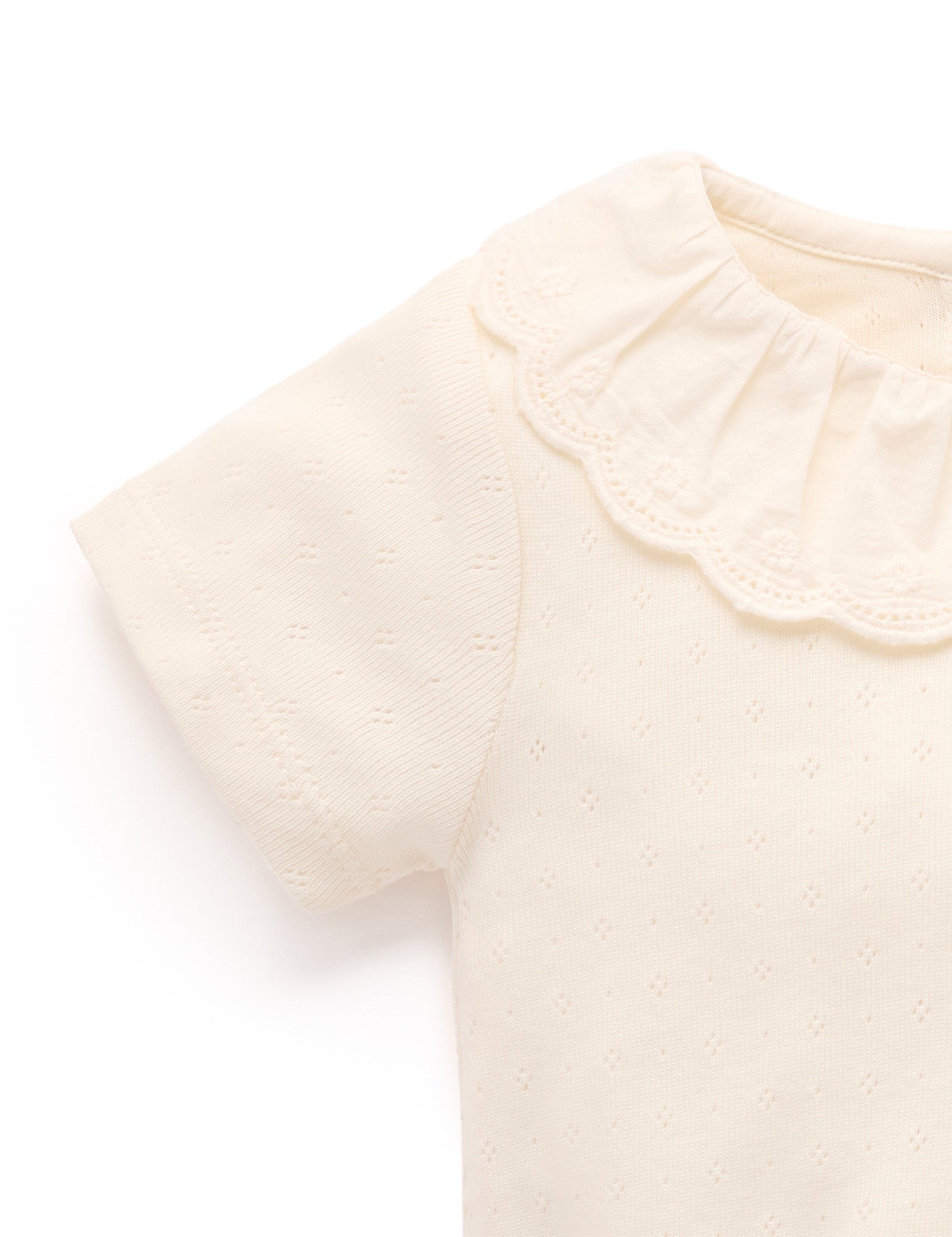 Pointelle Ruffle Bodysuit