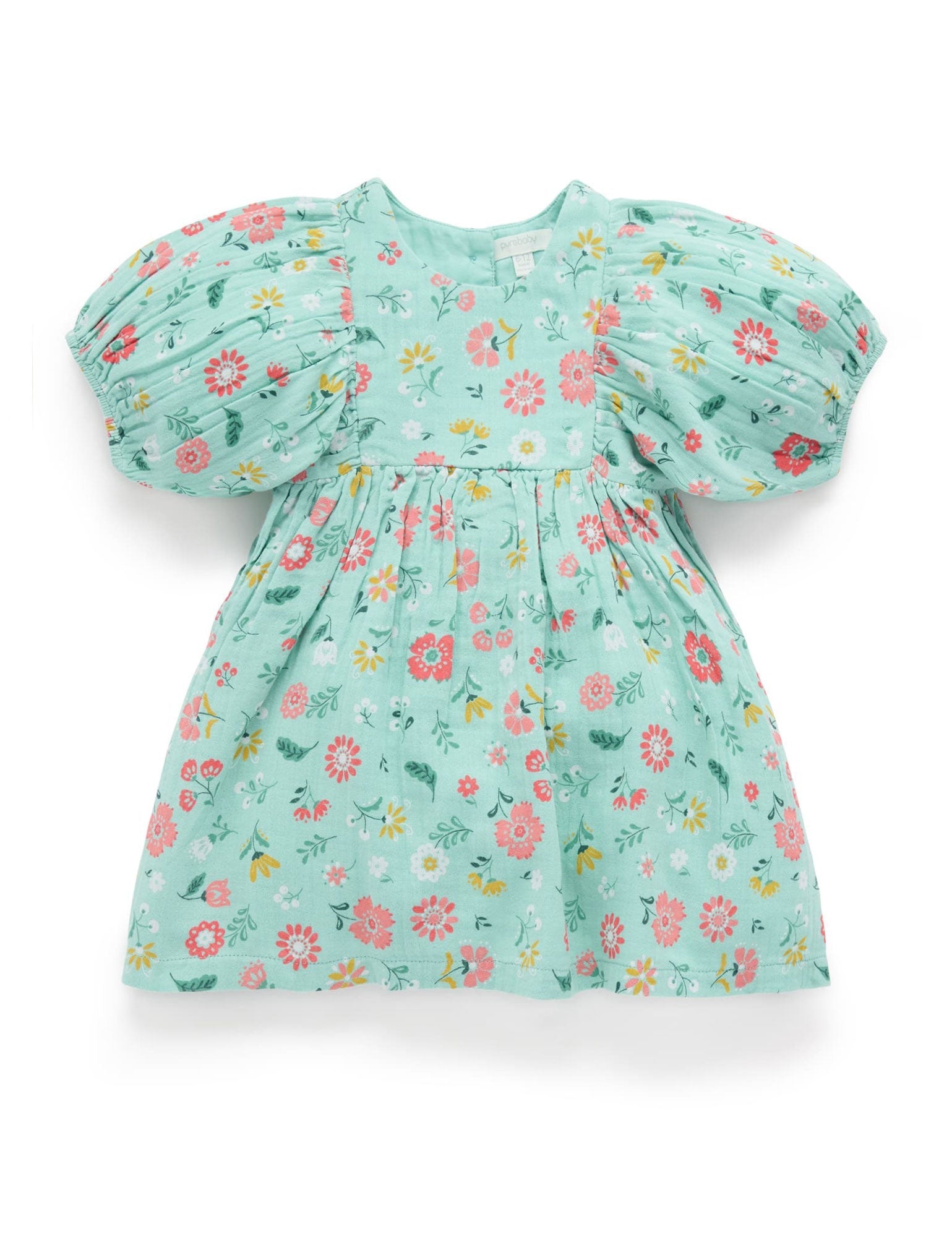 Guava Floral Gathered Dress