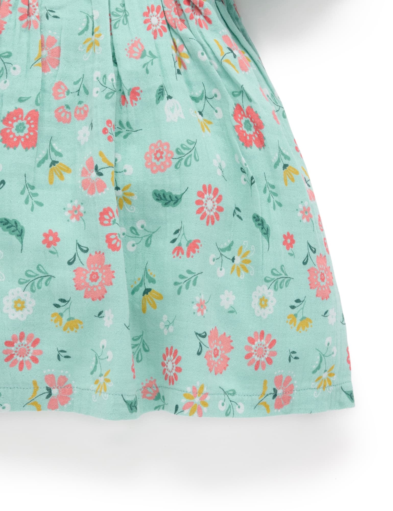 Guava Floral Gathered Dress
