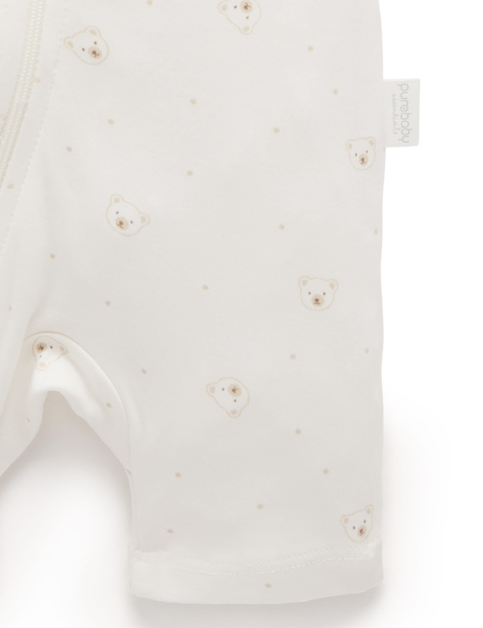 Vanilla Bear Short Zip Growsuit